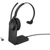 Image de Jabra Evolve2 55 Micro-casque sans fil mono avec base de chargement, Jabra Air Comfort, micros à réduction de bruit et ANC. Fonctionne avec les plateformes UC telles que Zoom et Google Meet - Noir