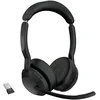 Image de Jabra Evolve2 55 Micro-casque sans fil stéréo avec technologie Jabra Air Comfort, micros à réduction de bruit et ANC. Fonctionne avec les plateformes UC telles que Zoom et Google Meet - Noir