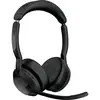 Image de Jabra Evolve2 55 Link 380/390a UC Stereo Micro-casque supra-auriculaire Bluetooth Stereo noir Suppression du bruit du microphone, Noise Cancelling ordinateur