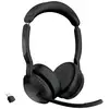 Image de Jabra Evolve 2 55 MS Stereo Micro-casque supra-auriculaire Bluetooth Stereo noir Noise Cancelling, Suppression du bruit du microphone ordinateur