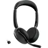 Image de Jabra Evolve2 65 Flex Link380c UC Micro-casque supra-auriculaire Bluetooth Stereo noir Noise Cancelling micro-casque, mise en sourdine du microphone, volume