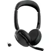 Image de Jabra Evolve2 65 Flex Link380c MS Micro-casque supra-auriculaire Bluetooth Stereo noir Noise Cancelling micro-casque, mise en sourdine du microphone, volume