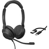 Image de Jabra Evolve2 30 SE - USB-A/USB-C - Double Casque Filaire certifié pour Plateformes UC