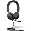 Image de Jabra Evolve2 40 SE USB C/A MS Stereo Micro-casque supra-auriculaire filaire Stereo noir Noise Cancelling, Suppression du bruit du microphone ordinateur
