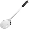 Image de Cozze® Pelle à pizza rotative Ø18 cm, longueur 76 cm   tourne-pizza en acier inoxydable (430) avec long manche, résistant à la chaleur, facile à nettoyer, LFGB