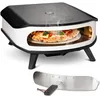 Image de cozze - Four a Pizza Gaz avec Pierre Rotative - Puissance 6,0 kW, Cuisson Parfaite des Pizzas Ø42.5 cm, Thermomètre Intégré, Acier Galvanisé
