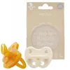 Image de HEVEA Sucette Bebe PHYSIOLOGIQUE caoutchouc naturel / 3-36 mois - Sans BPA, PVC, ni Phtalates - Design Danois Tétine avec 4 Trous de Ventilation - Hygiénique - Pack de 2 tétines (Blanc lait & Naturel)