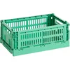 Image de HAY Boîte de transport Colour Crate S en polypropylène recyclé de couleur menthe foncé