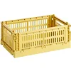 Image de HAY Caisse de transport Colour Crate S en polypropylène recyclé de couleur jaune poussiéreux