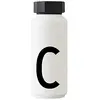 Image de Design Letters Bouteille Isotherme| Gourde Isotherme 500ml Bouteille d'eau Isotherme sans BPA | Inox Reutilisable Chaud de 12 hrs Froid Jusqu’à 24 hrs | Gourde Sport pour Enfant, femme, Voyage - Blanc