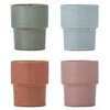 Image de Bloomingville Ewan Lot de 4 tasses Rose Faïence T7,5 x H9 cm 150 ml