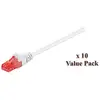 Image de MicroConnect V-UTP602WVP RJ45 Câble réseau, câble patch 2 m blanc 10 pc(s)