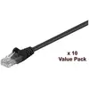 Image de MicroConnect V-UTP510SVP RJ45 Câble réseau, câble patch 10 m noir 10 pc(s)