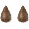 Image de Normann Copenhagen Dropit Crochet Noyer Marron Hauteur 9,3 cm Profondeur 8,7 cm Longueur 6 cm