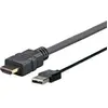 Image de VivoLink prohdmiusb3 3 m HDMI USB A Noir Adaptateur de câble vidéo   adaptateurs de câble vidéo (3 m, HDMI, USB A, Mâle/Mâle, noir)