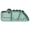 Image de Done By Deer Assiette Stick&stay Croco Silicone