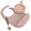 Image de Coffret premier repas Peekaboo Deer friends Rose