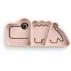 Image de Assiette silicone avec ventouse Croco Rose