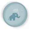 Image de Done by Deer Assiette Foodie Elphee bleue, Ø20 - Assiette en plastique avec dessous antidérapant pratique - Assiette pour enfant en 100 % polypropylène de qualité alimentaire avec TPE antidérapant