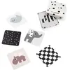 Image de Cartes aux motifs contrastés lot de 10 Elphee Multicolore