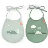Image de Bavoir petit lot de 2 Croco Vert