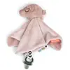Image de Doudou plat attache-sucette Pigee Rose