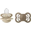 Image de BIBS Supreme Silicone Size 2: 6+ months tétine Vanilla / Dark Oak 2 pcs