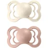 Image de BIBS Supreme Silicone Size 1: 0+ months tétine Ivory / Blush 2 pcs