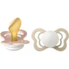 Image de BIBS Couture Glow Natural Rubber Size 2: 6+ months tétine Blush / Vanilla 2 pcs