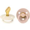 Image de BIBS Colour Size 2: Anatomical 6+ months tétine Ivory / Blush 2 pcs
