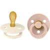 Image de BIBS Colour Size 2: Symmetrical 6+ months tétine Ivory / Blush 2 pcs