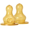 Image de Tétines de Biberon Rond Caoutchouc naturel 2 Pack Débit Moyen Multicolore