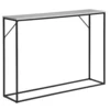 Image de HOUSE NORDIC Vita Table console effet travertin et métal gris et noir - 110 x 26 x 80 cm