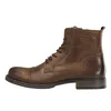 Image de JACK & JONES Jfwrussel Leather Cognac 19, Bottes Motardes Homme, Marron (Cognac Cognac), 45 EU