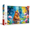 Image de Trefl - Capybara - Puzzle 1000 pièces - Puzzle avec Un Capybara sur Fond de Cascade, pour Adultes et Enfants de Plus de 14 Ans