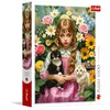 Image de Trefl - Fille avec Chats - 1000 pièces - Puzzle à Assembler soi-même, Divertissement créatif, Puzzle Classique pour Adultes et Enfants à partir de 14 Ans