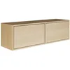 Image de Selsey Meuble TV Suspendu Bois 100 cm Design Contemporain en Aspect chêne 2 Abattants Basculants Système Push-to-Open Finition Authentique Idéal pour Intérieur Moderne