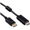 Image de Câble de raccordement Akyga Fiche mâle DisplayPort, Fiche mâle HDMI-A 1.8 m noir AK-AV-05 contacts dorés Câble HDMI