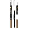 Image de Eveline Cosmetics Kredka à sourcils 3 en 1 avec éponge et brosse - Série Brow Styler - Teinte 02 Foncé