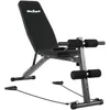 Image de Banc de musculation incliné réglable avec blocage des jambes et bandes élastiques Rebel Active RBA-2003