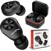 Image de Audiocore AC580 TWS Écouteurs Intra-Auriculaires Bluetooth avec Station de Charge et Microphone intégré Technologie Tactile True Wireless Stéréo BT5.1 Boîtier de Charge avec écran Noir