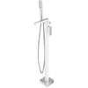 Image de Omnires PM7433CRB Parma Robinet de Baignoire sur Pied, Chrome/White