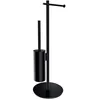 Image de Omnires MP60810BL Modern Project Support à Papier et Brosse WC, Black