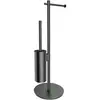 Image de OMNIRES MODERN PROJECT Porte-brosse WC avec brosse, MP60810GR,
