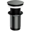 Image de Omnires A716GR, Bouchon clic-clac pour lavabo sans trop-plein KLIK-KLAK, Graphite