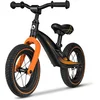 Image de lionelo Bart Air Draisienne Vélo d'équilibre Cadre léger sans soudures, de 2 Ans jusqu'à 30 kg Roues gonflées Guidon et Selles réglables en Hauteur Poids 3,8 kg (Sporty Black)