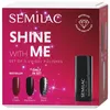 Image de Semilac Shine With Me Set - 958 Jelly Blackberry, 959 Disco Black & 592 Jelly Cherry - Vernis à ongles UV 7 ml - Édition limitée, effets Jelly & Flash