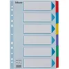 Image de Esselte Intercalaires A4 6 Touches, Bleu/Multicolore, Carton Résistant Recyclé, 6 Onglets avec Table des Matières, 100168