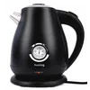Image de Huslog Bouilloire Électrique Rétro 1,7L, 2200W, Thermomètre Intégré, Chauffage Rapide, Acier Inoxydable, Sans Fil avec Base 360°, Arrêt Automatique, Design Vintage, Noir