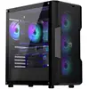 Image de Tour midi endorfy Regnum 400 ARGB Boîtier PC noir 4 ventilateurs LED pré-installés, fenêtre latérale, filtre anti-poussière